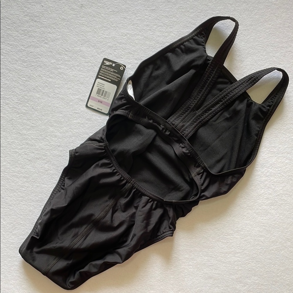Speedo Black One Piece competitive Swimsuit - Picture 4 of 7